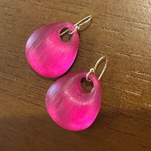 Alexis Bittar Frosted Lucite Earrings PINK